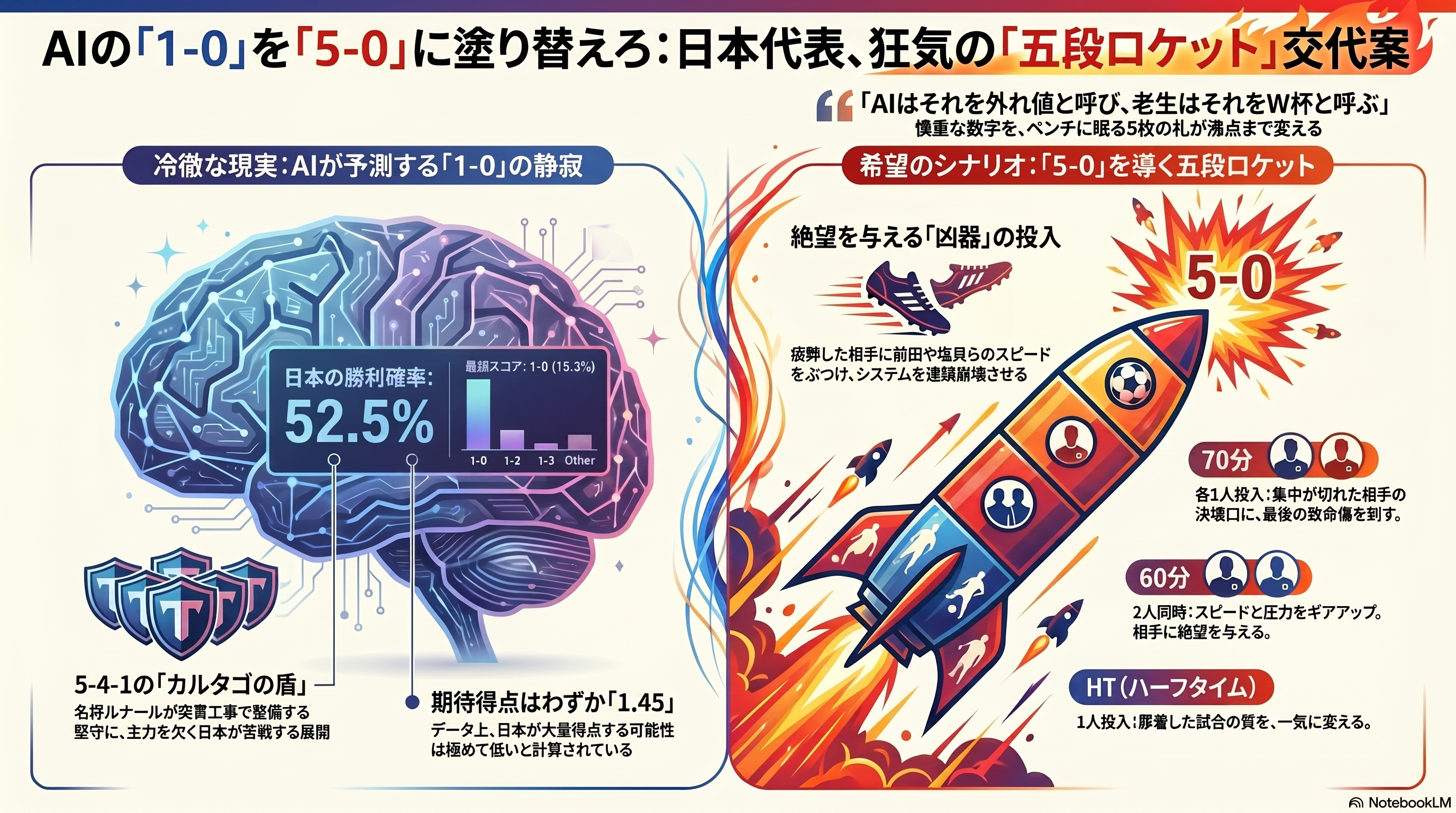 5-0を導く五段ロケット