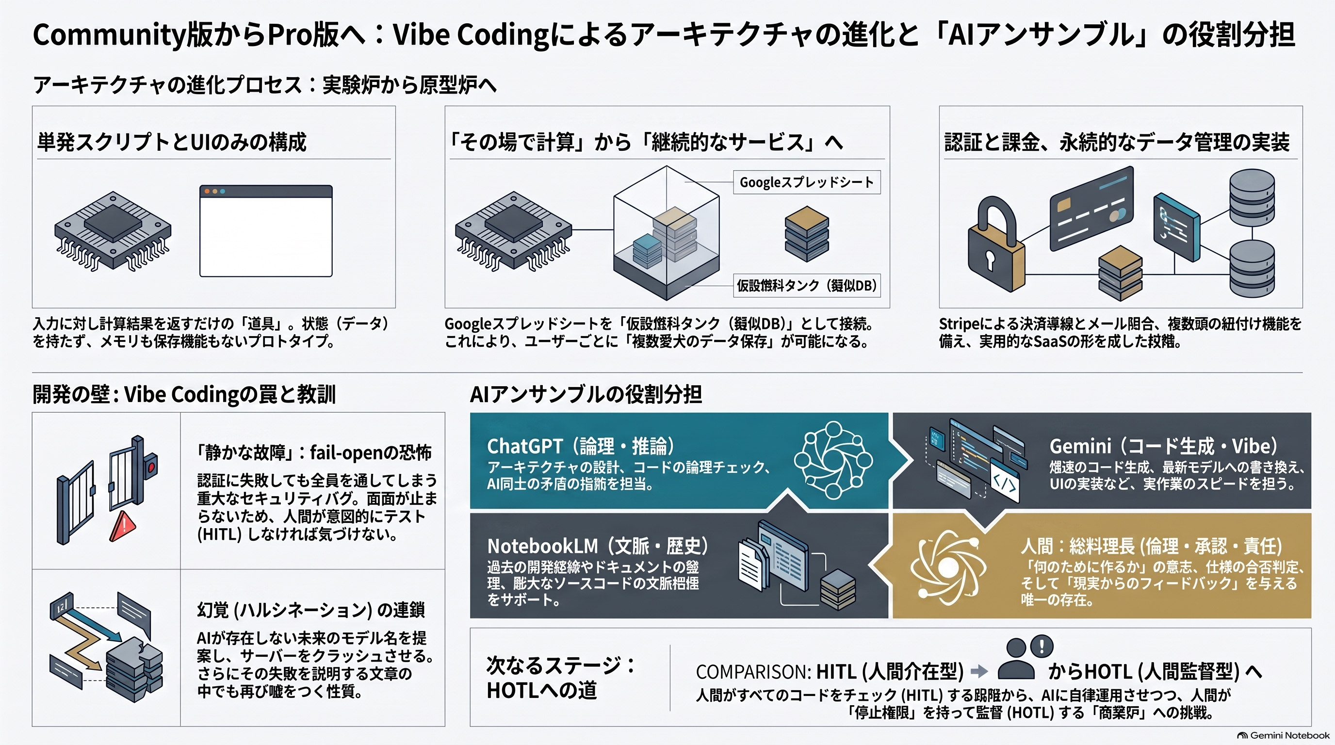 Community版からPro版への進化インフォグラフィック